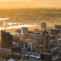 Le Cap: Lever de soleil sur la ville