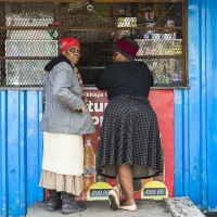 Le Cap: Scène de vie dans le township de Langa