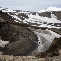 Graphisme de sable noir et neige