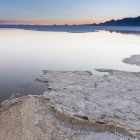 Coucher de soleil sur le salar d'Uyuni