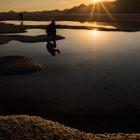 Coucher de soleil sur le salar