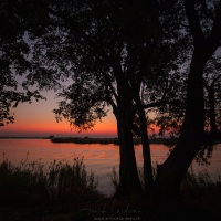 Coucher de soleil sur la rivière Chobe