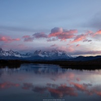 Parc Torres del Paine: Lever de soleil depuis l'hôtel