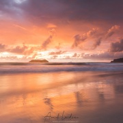 Coucher de soleil sur l'océan Atlantique