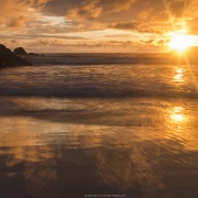 Coucher de soleil sur l'océan Atlantique