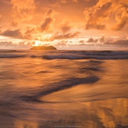 Coucher de soleil sur l'océan Atlantique