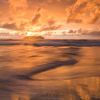 Coucher de soleil sur l'océan Atlantique