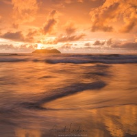 Coucher de soleil sur l'océan Atlantique