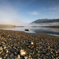 Brume matinale sur le Fjord de Uyak