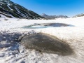 Fonte des neiges au col du Petit Saint Bernard, Savoie
