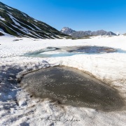 Fonte des neiges au col du Petit Saint Bernard, Savoie