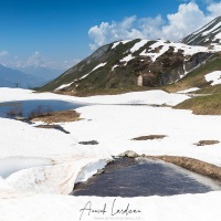 Fonte des neiges au col du Petit Saint Bernard, Savoie
