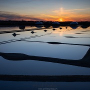 Ile de Noirmoutier: Marais salants au soleil couchant
