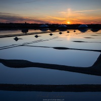 Ile de Noirmoutier: Marais salants au soleil couchant