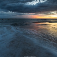 Ile d'Oléron: coucher de soleil sur l'Océan Atlantique