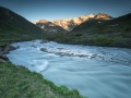 Eclairage de fin de journée sur les sommets, Savoie