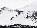 Graphisme de sable noir et neige