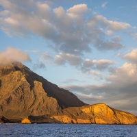 Paysage des Galapagos en fin de journée