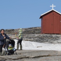 Village d'Ilimanaq: pas de chemin pour la poussette