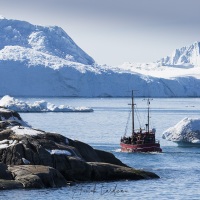 Chalutier reconvertit en bateau de plaisance, Baie de Disco