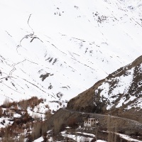 Ladakh: en quittant le village de Ang