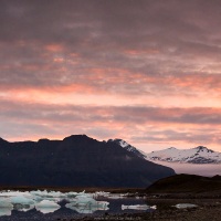 Lever de soleil sur Jökulsárlón