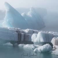 Jökulsárlón dans le brouillard