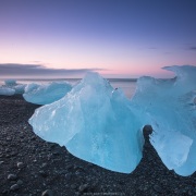Reste d'icebergs sur la plage, Jökulsárlón