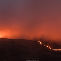 Volcan  Geldingadalir en pleine activité