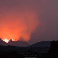 Volcan  Geldingadalir en pleine activité