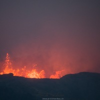 Volcan  Geldingadalir en pleine activité