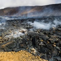 Volcan  Geldingadalir: détail de lave