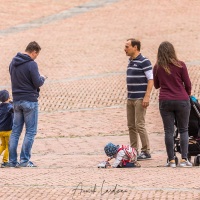 Sienne: scène de vie sur la Piazza del Campo