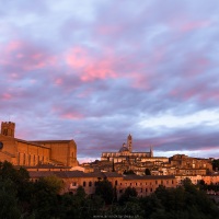 Sienne: Coucher de soleil sur la ville