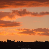 Coucher de soleil en Toscane