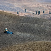 Val d'Orcia: travail des champs