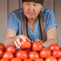 Marché de Bishkek: scène de vie