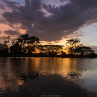 Coucher de soleil dans la région de Hpa An