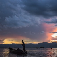 Lac Inle: Coucher de soleil