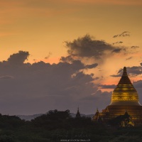 Bagan: Pagode en fin de journée