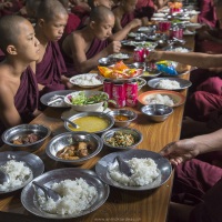 Repas des jeunes moines