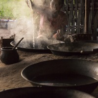 Préparation du sucre de cocotier