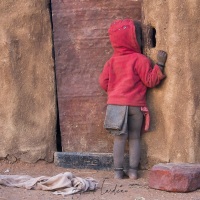 Scène de vie dans un village Himba