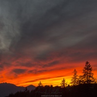 Coucher de soleil sur les Alpes vaudoises depuis le col de la Croix