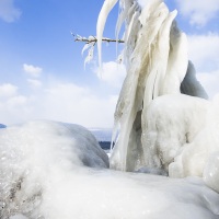 Froid polaire et bise  sur le lac de Neuchâtel