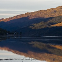 Paysage dans le fond d'un loch