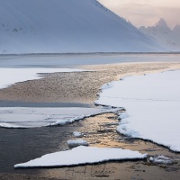 Banquise en fond de fjord