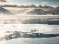 Paysage hivernal et brume de mer