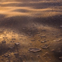 Glace en crèpe au soleil levant