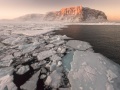Soleil levant sur la banquise dérivante à  +/- 79°50 Nord